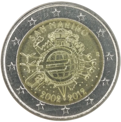 San Marino 2012 – 10 Jahre Euro-Münzen und Euro-Banknoten