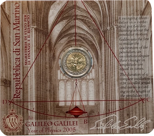 San Marino 2005 – Weltjahr der Physik – Coincard