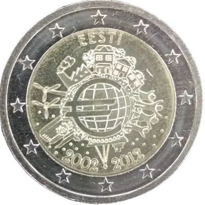 Estland 2012 – 10 Jahre Euro-Münzen und Euro-Banknoten