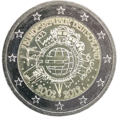 Deutschland 2012 – 10 Jahre Euro-Münzen und Euro-Banknoten