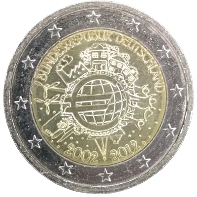 Deutschland 2012 – 10 Jahre Euro-Münzen und Euro-Banknoten – Prägevariante D (München)
