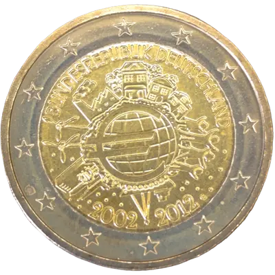 Deutschland 2012 – 10 Jahre Euro-Münzen und Euro-Banknoten – Prägevariante G (Karlsruhe)