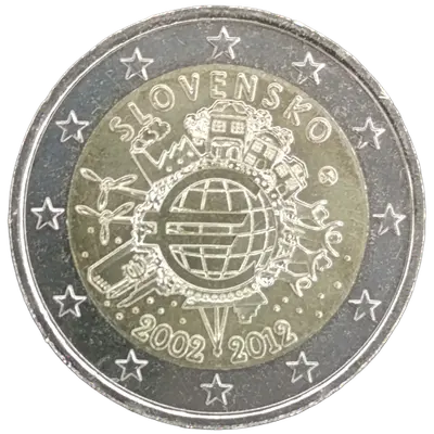 Slowakei 2012 – 10 Jahre Euro-Münzen und Euro-Banknoten