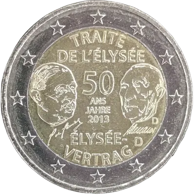 Deutschland 2013 – 50 Jahre deutsch-französische Freundschaft, Elysee-Vertrag – Prägevariante D (München)