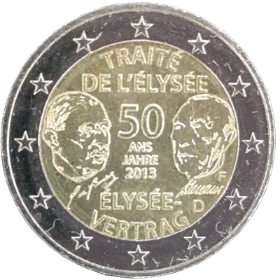 Deutschland 2013 – 50 Jahre deutsch-französische Freundschaft, Elysee-Vertrag – Prägevariante F (Stuttgart)