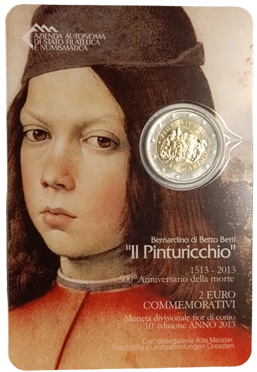 San Marino 2013 – 500th Anniversary of the death of Pinturicchio, Italian painter – Coincard