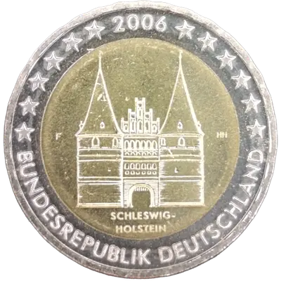Deutschland 2006 – Bundesland Schleswig-Holstein, Holstentor in Lübeck – Prägevariante F (Stuttgart)