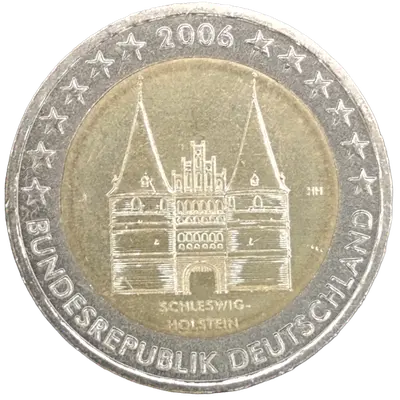 Deutschland 2006 – Bundesland Schleswig-Holstein, Holstentor in Lübeck – Prägevariante J (Hamburg)