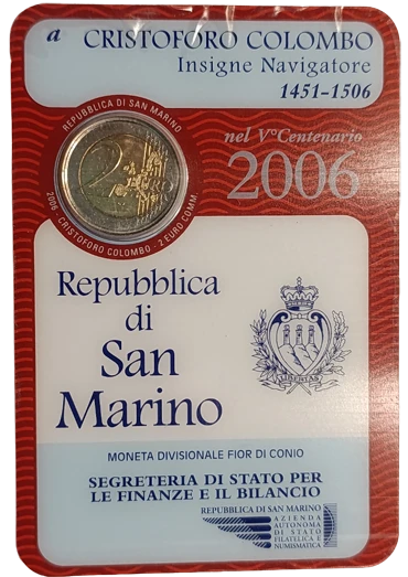 San Marino 2006 – 500. Todestag von Christoph Kolumbus – Coincard