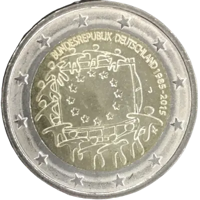 Germany 2015 – 30th Anniversary of the EU Flag – Mint-mark variant J (Hamburg)