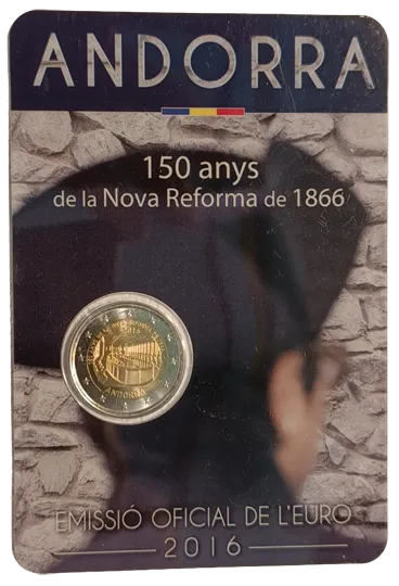Andorra 2016 – 150. Jahrestag der Reform von 1866 – Coincard