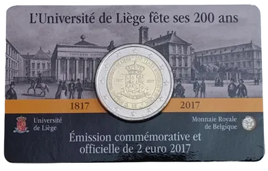 Belgium 2017 – 200th Anniversary of the University of Liege – Coincard – French