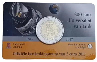 Belgium 2017 – 200th Anniversary of the University of Liege – Coincard – Dutch