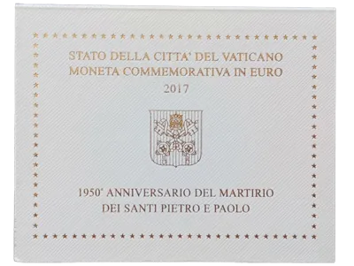 Vatican City 2017 – 1950th Anniversary of the martyrdom of St. Peter and St. Paul – Coincard