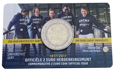 Belgien 2017 – 200. Jahrestag der Universität Gent – Coincard – Niederländisch