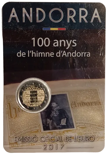Andorra 2017 – 100th Anniversary of the National Anthem of Andorra – Coincard