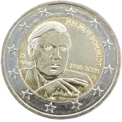 Germany 2018 – 100th Anniversary of the birth of Helmut Schmidt – Mint-mark variant D (Munich)