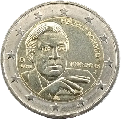 Germany 2018 – 100th Anniversary of the birth of Helmut Schmidt – Mint-mark variant J (Hamburg)