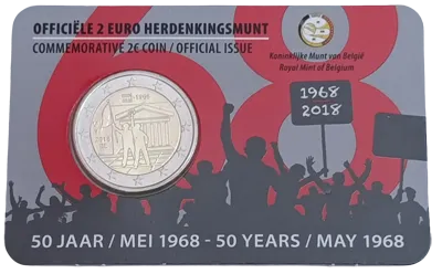 Belgium 2018 – 50th Anniversary of the Events of May 1968 in Belgium – Coincard – Dutch