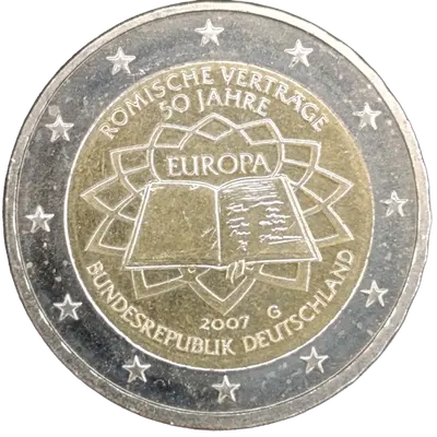 Deutschland 2007 – 50. Jahrestag der Römischen Verträge – Prägevariante G (Karlsruhe)