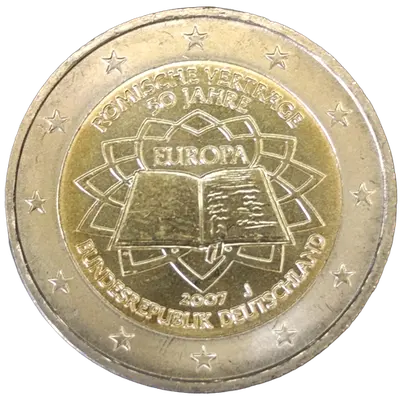 Deutschland 2007 – 50. Jahrestag der Römischen Verträge – Prägevariante J (Hamburg)