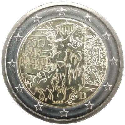 Germany 2019 – 30th Anniversary of the fall of the Berlin Wall – Mint-mark variant F (Stuttgart)
