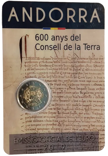 Andorra 2019 – 600th Anniversary of the Consell de la Terra – Coincard