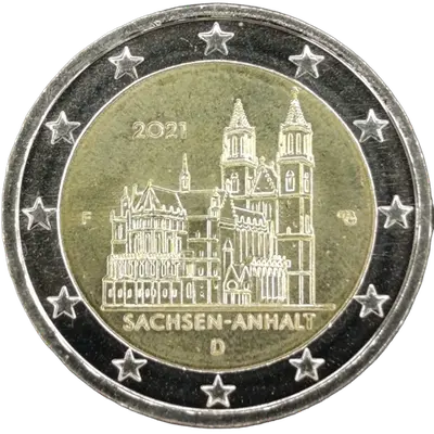 Deutschland 2021 – Bundesland Sachsen-Anhalt, Magdeburger Dom (Bundesländer I) – Prägevariante F (Stuttgart)