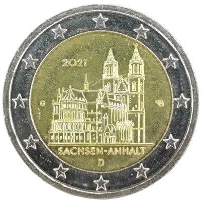 Deutschland 2021 – Bundesland Sachsen-Anhalt, Magdeburger Dom (Bundesländer I) – Prägevariante G (Karlsruhe)