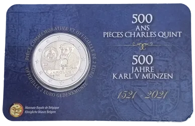 Belgien 2021 – 500 Jahre Münzordnung aus der Regierungszeit Karls V. – Coincard – Französisch