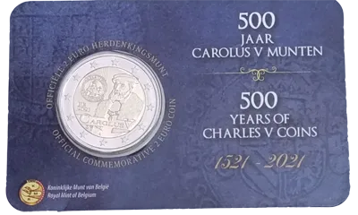 Belgien 2021 – 500 Jahre Münzordnung aus der Regierungszeit Karls V. – Coincard – Niederländisch