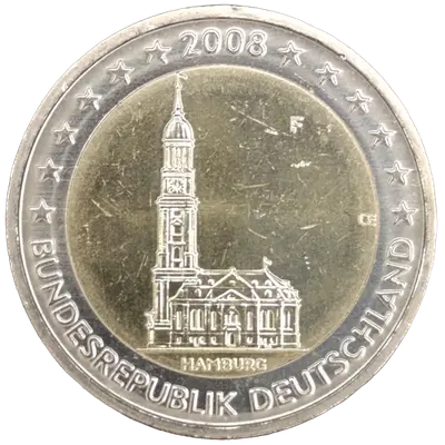 Deutschland 2008 – Bundesland Hamburg, St.-Michaelis-Kirche – Prägevariante F (Stuttgart)