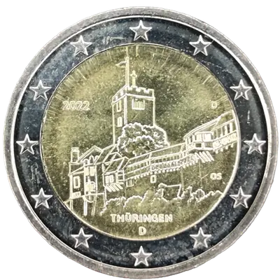 Deutschland 2022 – Bundesland Thüringen, Wartburg (Bundesländer I) – Prägevariante D (München)