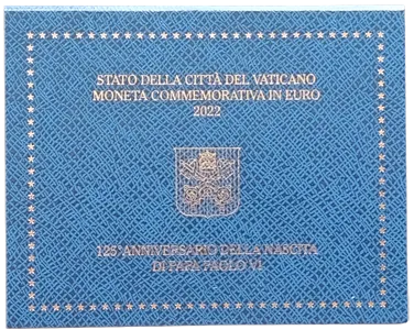 Vatikanstadt 2022 – 125. Geburtstag von Papst Paul VI. – Coincard
