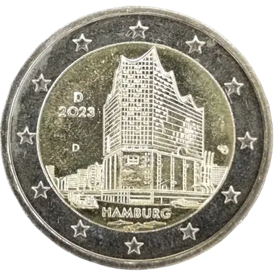 Deutschland 2023 – Bundesland Hamburg, Elbphilharmonie (Bundesländer II) – Prägevariante D (München)