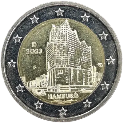 Deutschland 2023 – Bundesland Hamburg, Elbphilharmonie (Bundesländer II) – Prägevariante F (Stuttgart)