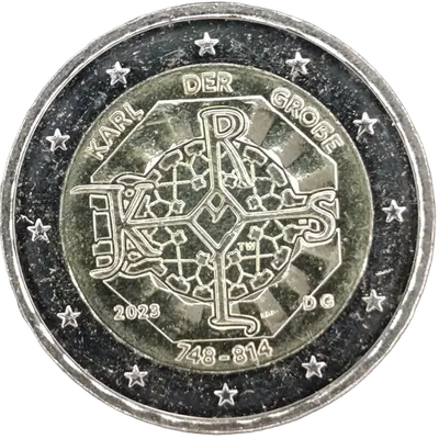 Deutschland 2023 – 1275. Jahrestag der Geburt Karls des Großen – Prägevariante G (Karlsruhe)