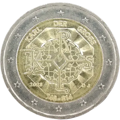 Deutschland 2023 – 1275. Jahrestag der Geburt Karls des Großen – Prägevariante J (Hamburg)