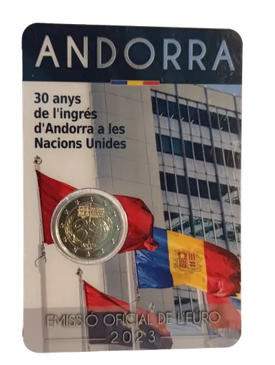 Andorra 2023 – 30th Anniversary of the Accession of Andorra to the United Nations – Coincard