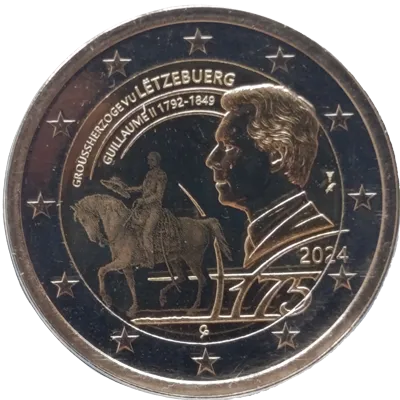 Luxemburg 2024 – 175. Todestag von Großherzog Wilhelm II. - Fotoversion im BU-Set