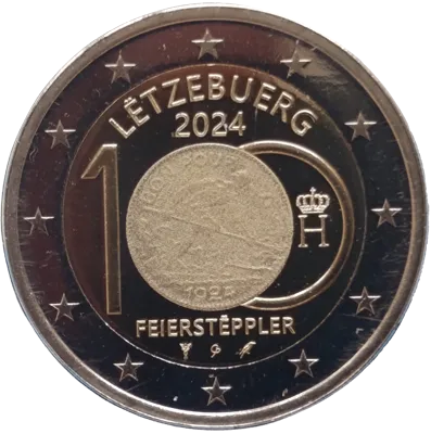 Luxemburg 2024 – 100 Jahre Einführung der Luxemburger-Franc-Münzen mit dem Feiersteppler - Fotoversion im BU-Set