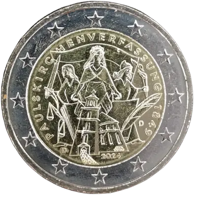 Deutschland 2024 – 175 Jahre Frankfurter Verfassung, Paulskirchenverfassung – Prägevariante D (München)
