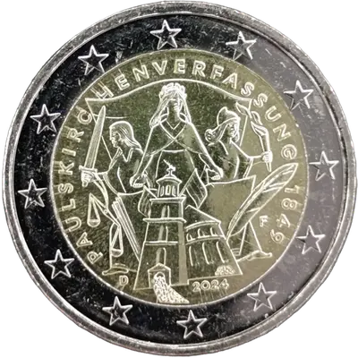 Deutschland 2024 – 175 Jahre Frankfurter Verfassung, Paulskirchenverfassung – Prägevariante F (Stuttgart)