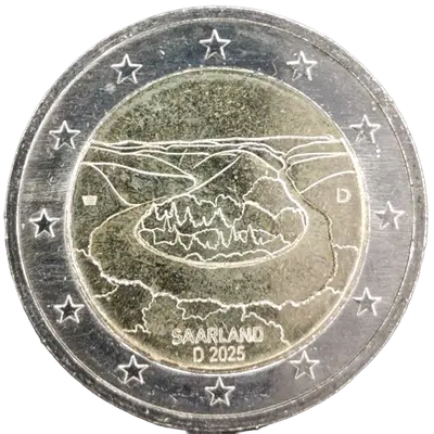 Germany 2025 – Federal State of Saarland, Saarschleife (Bundesländer II) – Mint-mark variant D (Munich)