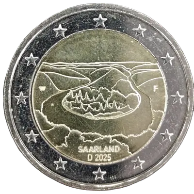 Germany 2025 – Federal State of Saarland, Saarschleife (Bundesländer II) – Mint-mark variant F (Stuttgart)