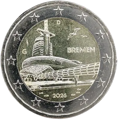 Deutschland 2026 – Bundesland Bremen, Klimahaus Bremerhaven (Bundesländer II) – Prägevariante G (Karlsruhe)