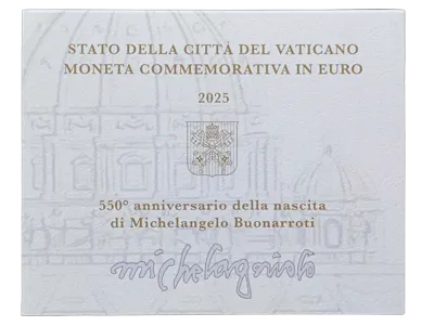 Vatican City 2025 – 550th Anniversary of the birth of Michelangelo – Coincard