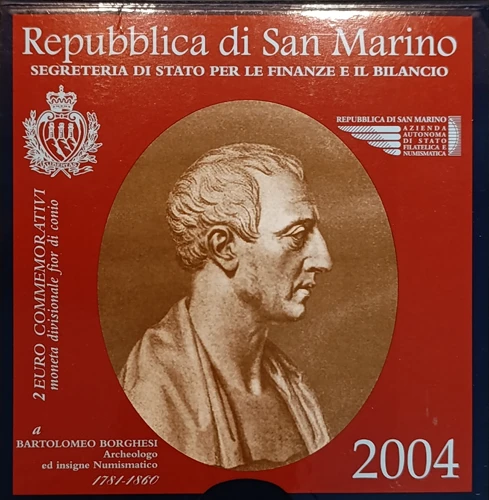 San Marino 2004 – 100th Anniversary of the Celebrations in Honor of Bartolomeo Borghesi – Folder