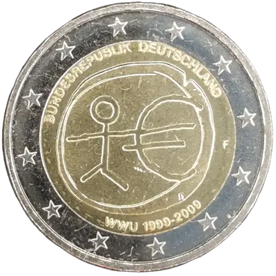 Deutschland 2009 – 10 Jahre Wirtschafts- und Währungsunion, Einführung des Euro – Prägevariante F (Stuttgart)