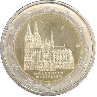 Deutschland 2011 – Bundesland Nordrhein-Westfalen, Kölner Dom – Prägevariante J (Hamburg)